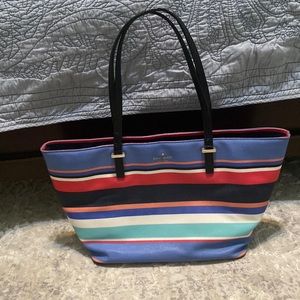 Striped Kate Spade Tote Purse